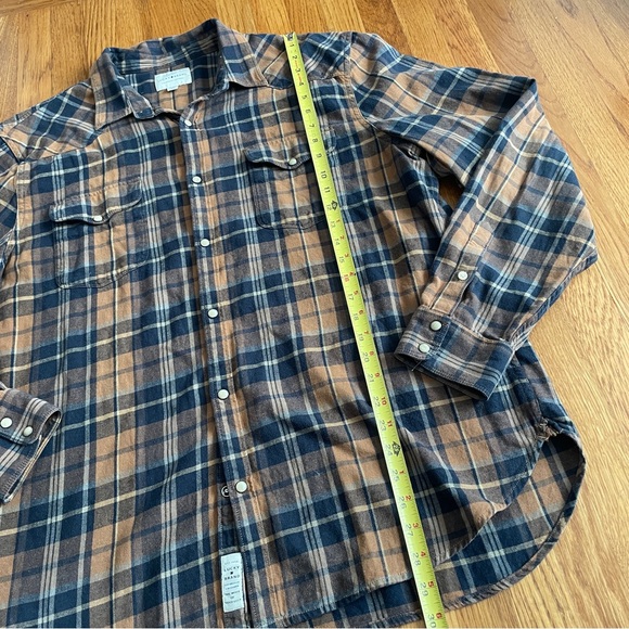 Lucky Brand Men's country western Plaid flannel Button-Down Shirt XL - Picture 5 of 8